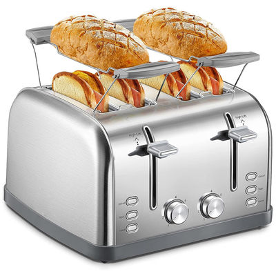 Anbolife XXL 4 plasterki toster logo elektryczne przenośny toster chleb komercyjny Toaster ze stali nierdzewnej z 7 ustawieniami odcieni
