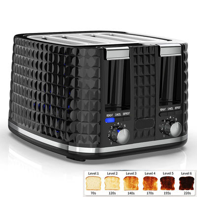 Anbolife XXL 4 plasterki toster logo elektryczne przenośny toster chleb komercyjny Toaster ze stali nierdzewnej z 7 ustawieniami odcieni