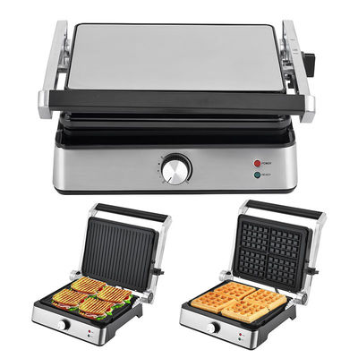 4 plasterki Grill elektryczny z odłączalnymi talerzami gofrówka Sandwich Panini Press Grill kontaktowy 2200W wymienne talerze