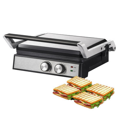 4 plasterki Grill elektryczny z odłączalnymi talerzami gofrówka Sandwich Panini Press Grill kontaktowy 2200W wymienne talerze