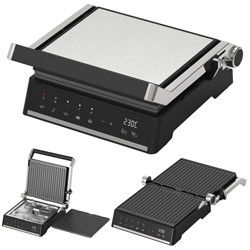 Zdejmowalny talerz BBQ Panini Press Grill Griddle Bezdymowy grill wewnętrzny LED touch screen