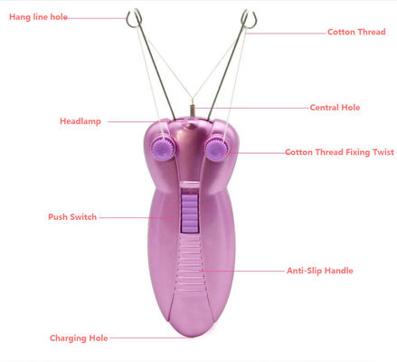 Lady Men Bee Elektryczny Epilator Twarzy bawełniana nici Luźna moc z wskaźnikiem Światło Bezbolesny depilator