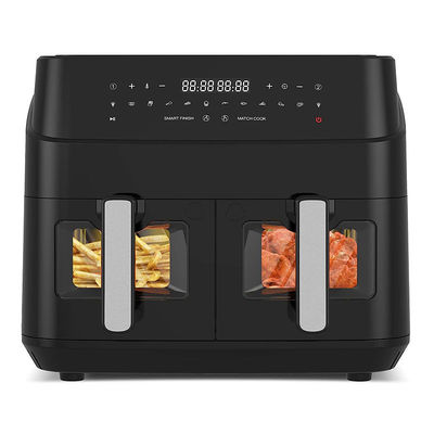 9L podwójny koszyk do smażenia powietrza z szybą 2600W Smart Digital Dual Zone Air Fryer