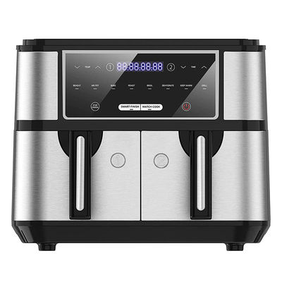 9L podwójny koszyk do smażenia powietrza z szybą 2600W Smart Digital Dual Zone Air Fryer