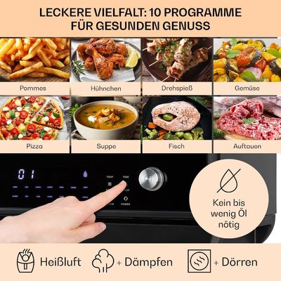 18L Dual Air Frye z parą i funkcją suszenia 2450W Toaster Dehydrator Oil Free