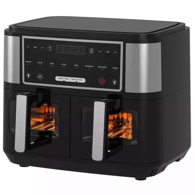 Inteligentny lodówka podwójna o mocy 2400 W z widocznym przejrzystym oknem 9L cyfrowa technologia dwóch stref