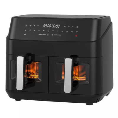 9L Air Fryer 8L z 2 kosz / strefy widoczne okno inteligentne sterowanie cyfrowe