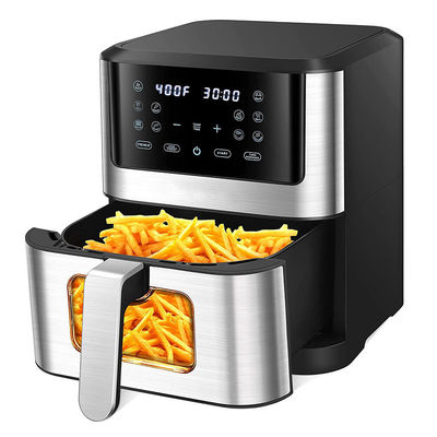 7L z oknem Fryer ze stali nierdzewnej Piekarnik Led ekran dotykowy dla 12 ustawień wstępnych Łatwe czyszczenie 1800w Dom