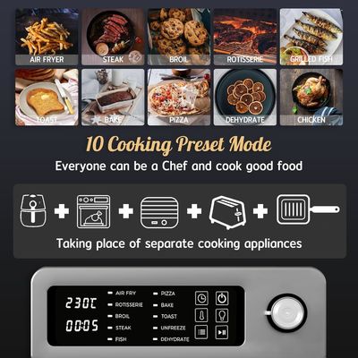 Elektryczny Pieczarnia do pizzy Grill Grill Dehydrat Stainless Steel 15L Airfryer