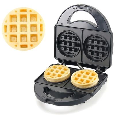 Nieprzylepna powłoka PTFE 2 plasterki Waffle Maker z odłączalnym kanapką i naleśnik