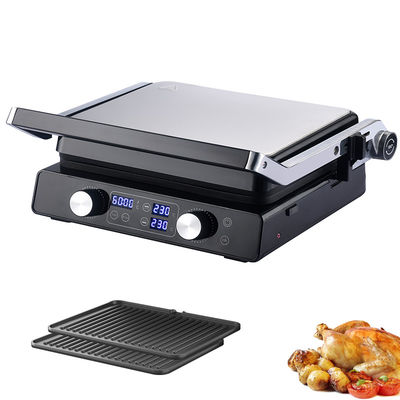 2000W cyfrowy wyświetlacz elektryczny kucharnia chłodny dotyk bezpieczny uchwyt z tacą do picia do zbierania oleju elektryczne grille &amp; griddles
