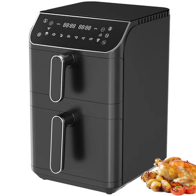 Podwójne ustawienie 12 kolorów 6+6l Elektryczny cyfrowy Fryer Sync Funkcja podwójnego gotowania z opcją typu pieca widocznego okna