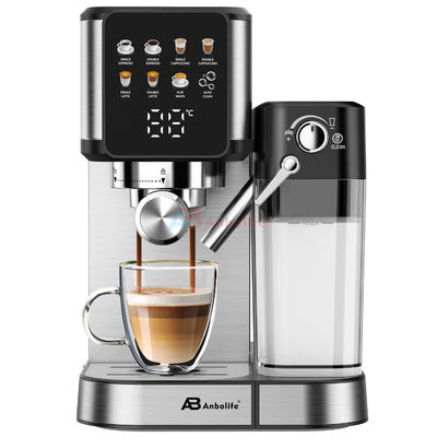 Anbo Duży ekran dotykowy sterowanie Kapuccino Espresso Kawiarnia wielofunkcyjna z młynem