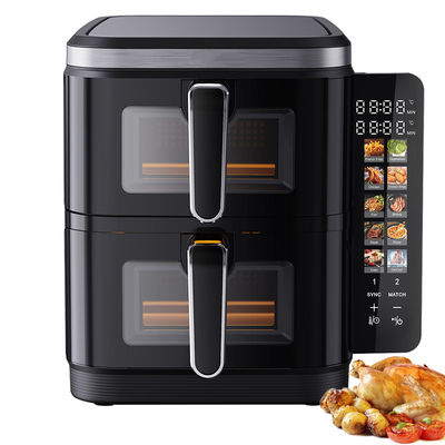 6l+6l Dwukrotnie grzejnik powietrzny 2800w Nieprzylepna powłoka Nowoczesny kwadratowy cyfrowy sterownik składany LED wyświetlacz menu Elektryczny gospodarstwo domowe