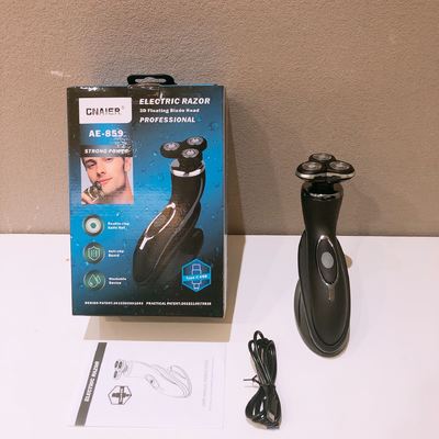 Przenośny męski elektryczny aparat do golenia z ostrzem ze stali nierdzewnej i plastikowym uchwytem do użytku na twarzy