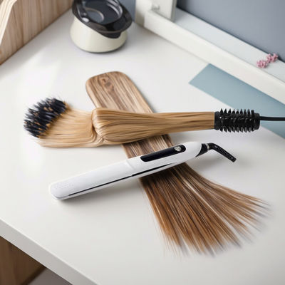 Profesjonalny wyrównywacz włosów i żelazo płaskie z 10 poziomami temperatury 130-230 ° C i płyty teflonowe dla gładkich włosów bez fryzur