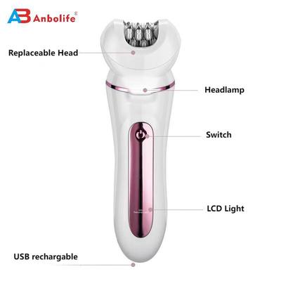 5 w 1 wodoodporny epilator IPX6 z akumulatorem o pojemności 600 mAh do pielęgnacji twarzy i ciała