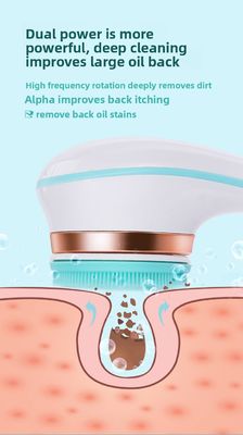 W pełni automatyczna, ładowalna elektryczna szczotka do kąpieli z długim silikonowym uchwytem do masażu ciała