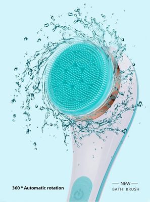 W pełni automatyczna, ładowalna elektryczna szczotka do kąpieli z długim silikonowym uchwytem do masażu ciała