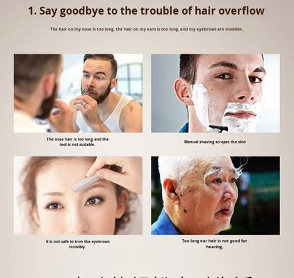 Trymer do włosów w nosie ANBOLIFE zasilany baterią litową do użytku domowego, trwały plastikowy trymer do pielęgnacji osobistej
