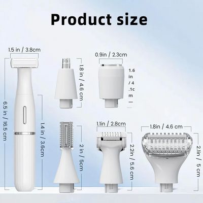 Sześć w jednym wielofunkcyjny zestaw golarki elektrycznej z ładowaniem USB, w pełni wodoodporny do przycinania brwi i użytku domowego
