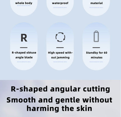 Sześć w jednym wielofunkcyjny zestaw golarki elektrycznej z ładowaniem USB, w pełni wodoodporny do przycinania brwi i użytku domowego