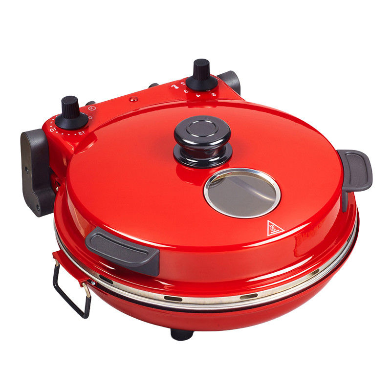 Zobacz Okno Gotowanie W ciągu 5 minut, Timer, Ceramic Plate Restaurant Electric Pizza Oven Maker Machine