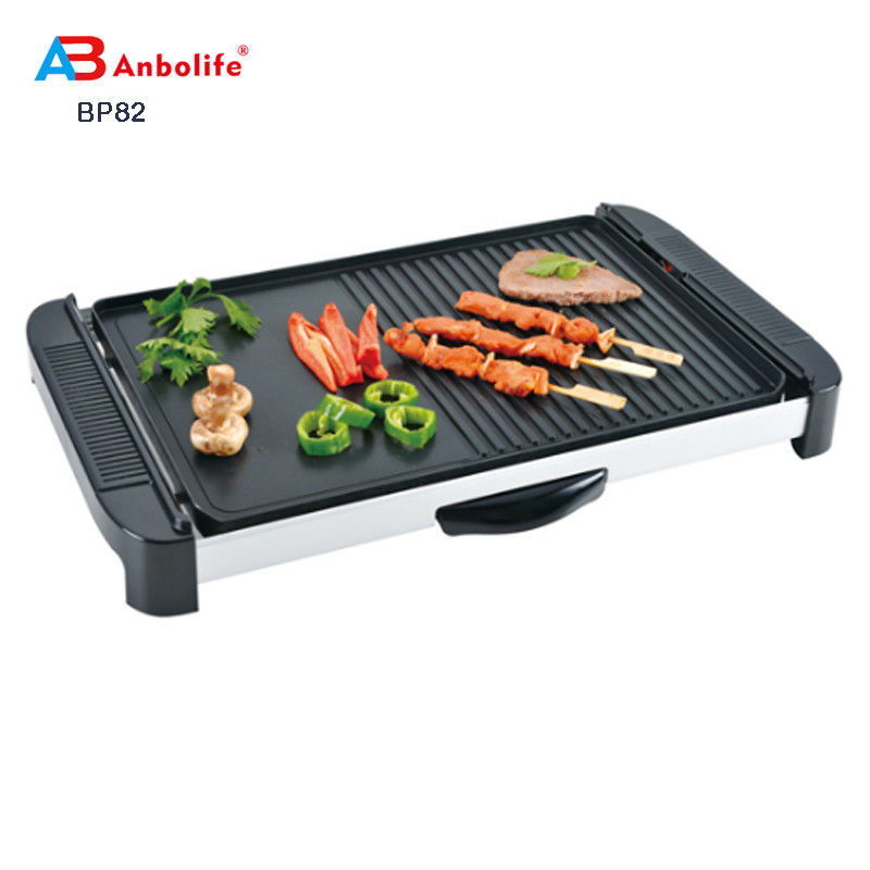 Anbo wielofunkcyjny okrągły elektryczny piec do pizzy z ceramiczną powłoką elektryczny grill grill / elektryczny grill / grill z pokrywą