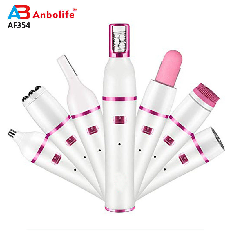 7 w 1 Produkty do pielęgnacji osobistej dla kobiet Elektryczny zestaw manikury Brwi Trimmer Nose Women Grooming Kit