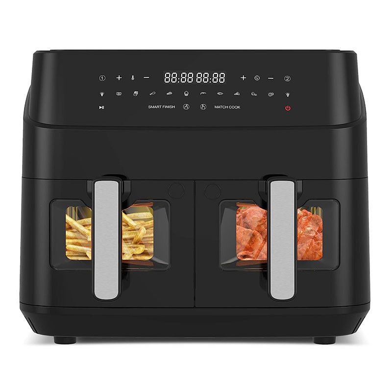 9L podwójny koszyk do smażenia powietrza z szybą 2600W Smart Digital Dual Zone Air Fryer