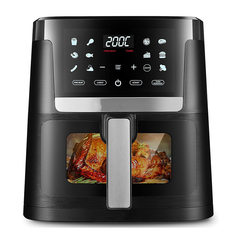 7L z oknem Fryer ze stali nierdzewnej Piekarnik Led ekran dotykowy dla 12 ustawień wstępnych Łatwe czyszczenie 1800w Dom
