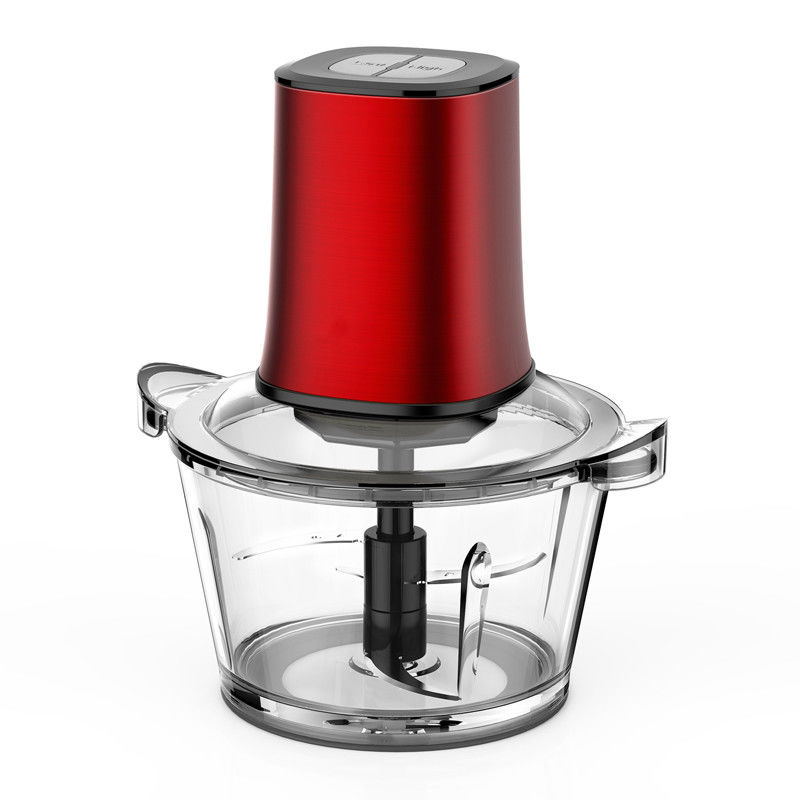 400 Watt Electric Food Chopper Mięso młyn 2,5L Szklana miska Mięso Warzywa Owoce 2 prędkości
