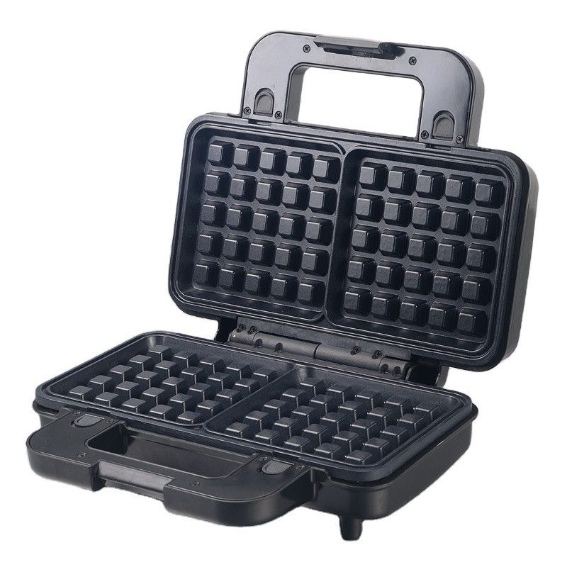Nieprzylepna powłoka PTFE 2 plasterki Waffle Maker z odłączalnym kanapką i naleśnik