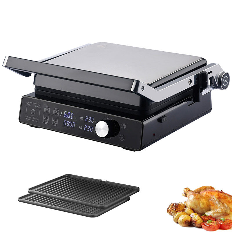 2000W cyfrowy wyświetlacz elektryczny kucharnia chłodny dotyk bezpieczny uchwyt z tacą do picia do zbierania oleju elektryczne grille &amp; griddles
