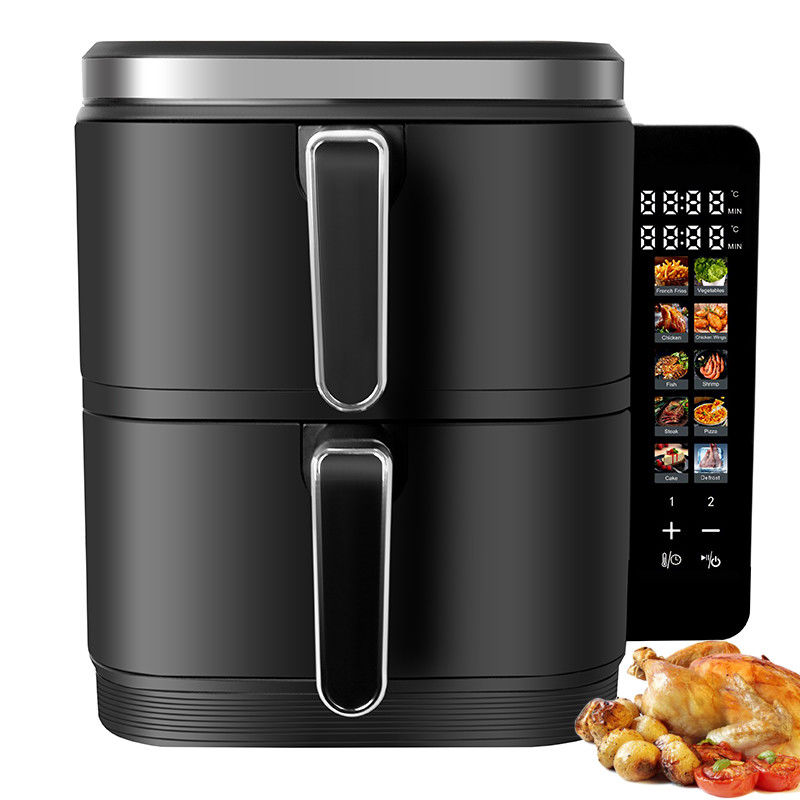 2800w Elektryczny podwójny grzejnik powietrzny Non-Stick 6l+6l powłoka Top Bottom Heater Składany wyświetlacz LCD Widoczne okno opcja