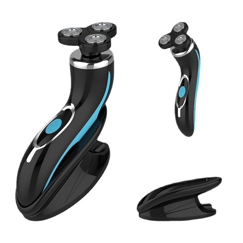 Przenośny męski elektryczny aparat do golenia z ostrzem ze stali nierdzewnej i plastikowym uchwytem do użytku na twarzy