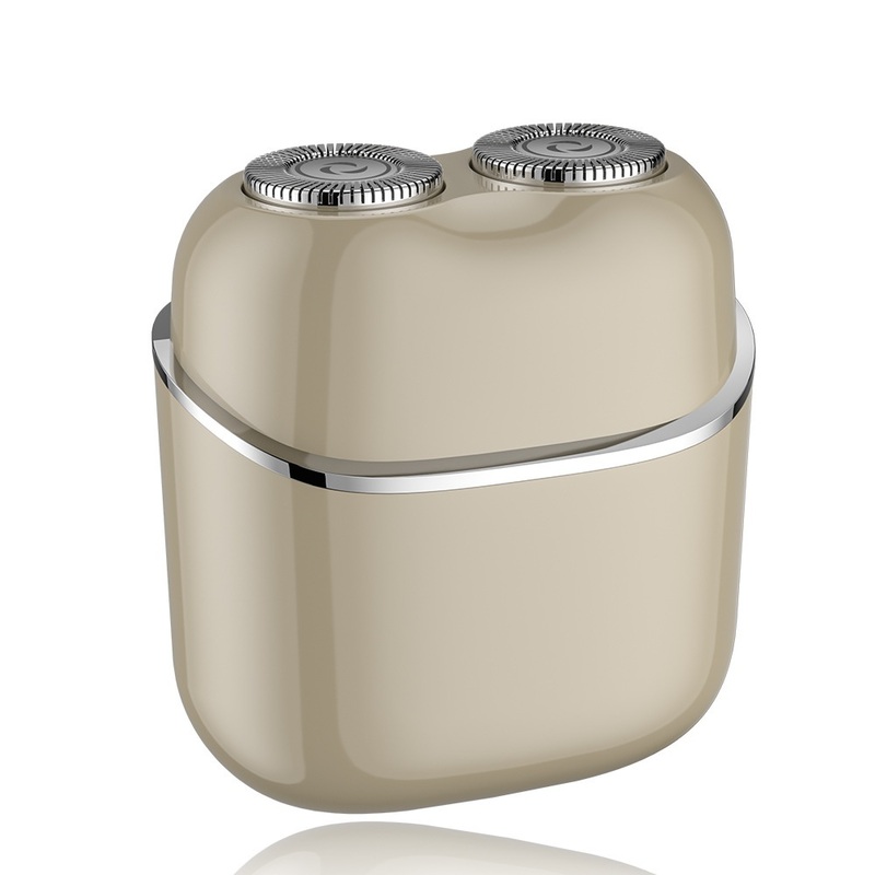 Przenośna mini golarka elektryczna z podwójną głowicą, w pełni zmywalna, z magnetyczną konstrukcją pływającą dla mężczyzn