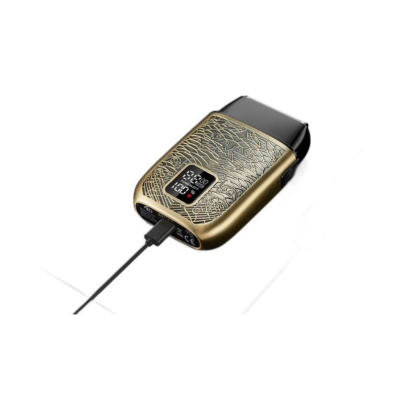 Profesjonalna męska golarka elektryczna z baterią 500mAh, ostrzami ze stali nierdzewnej i możliwością mycia całego korpusu